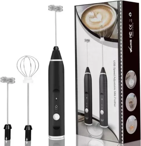 Batidor mesclador de cafe recargable