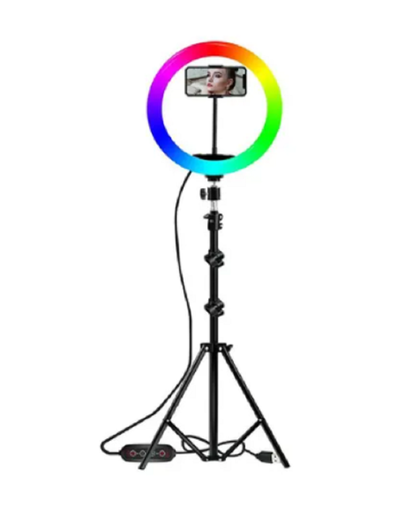 Aro Colores Luz Lampara Led 26cm RGB