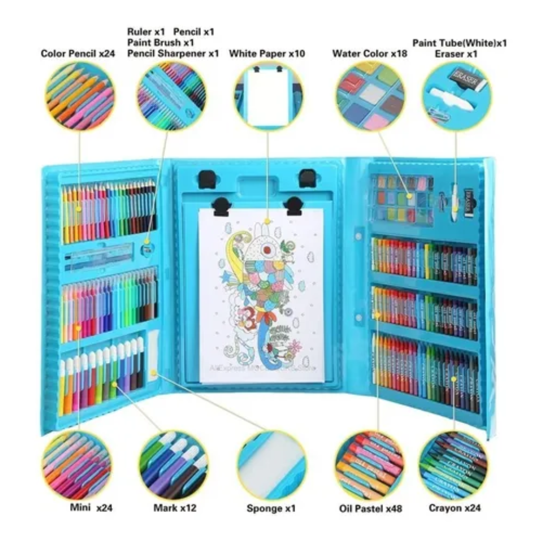 Set De Arte Para Niños 208 Piezas Portát