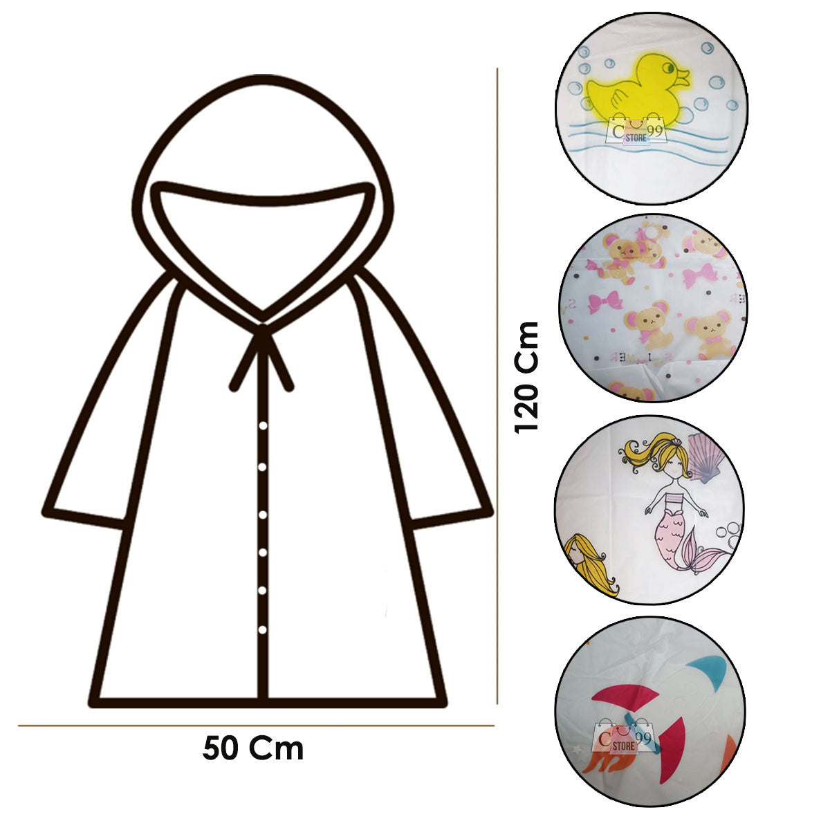Carpa Luvia Transparente +Diseños Niños