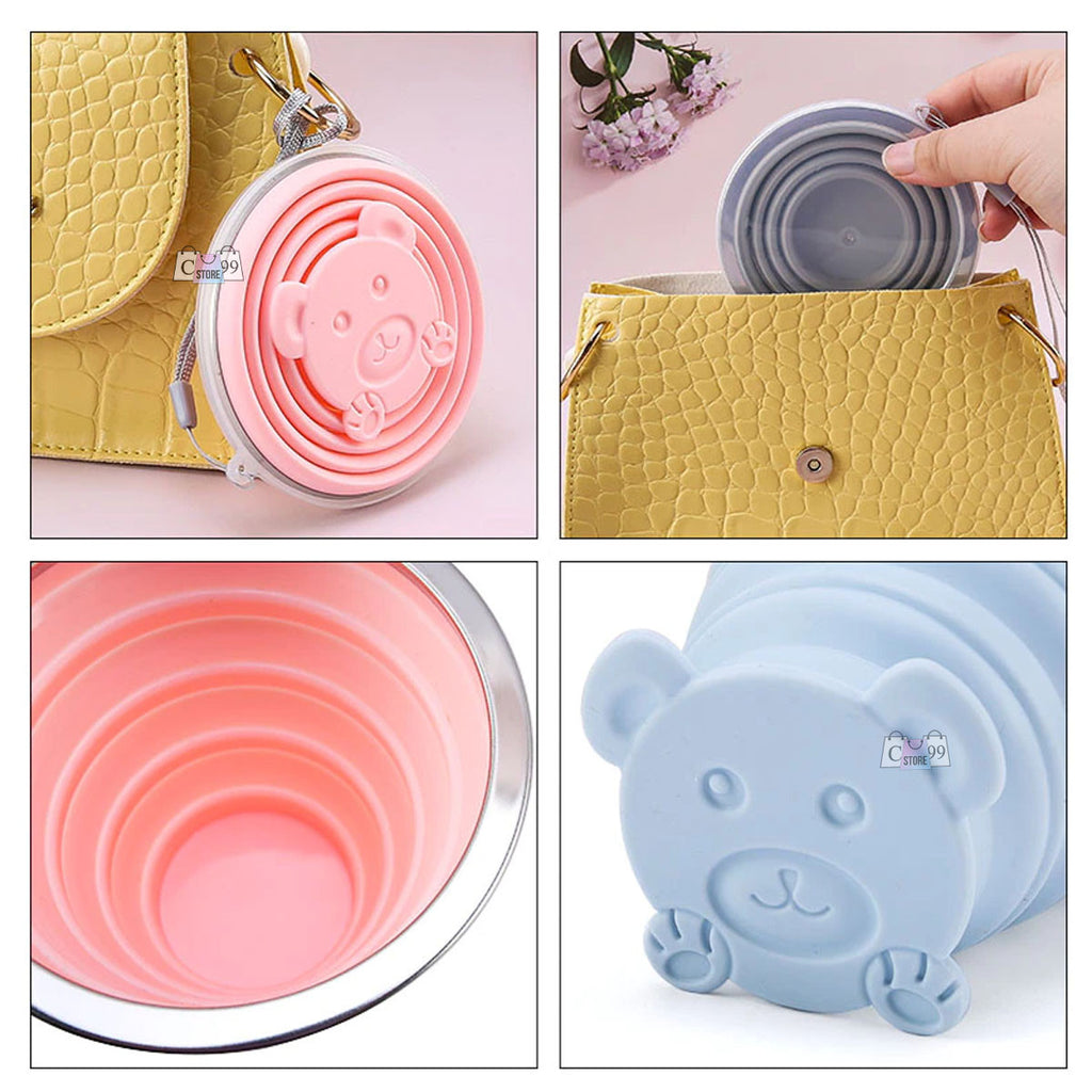 Vaso Plegable Taza Portable En Silicona