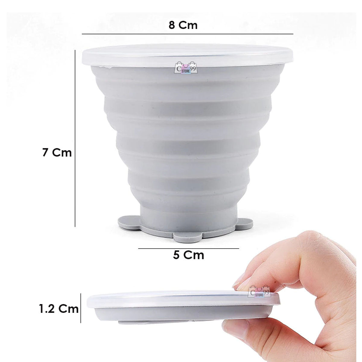 Vaso Plegable Taza Portable En Silicona