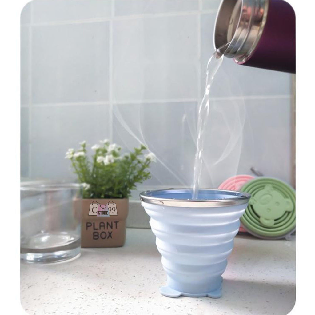 Vaso Plegable Taza Portable En Silicona