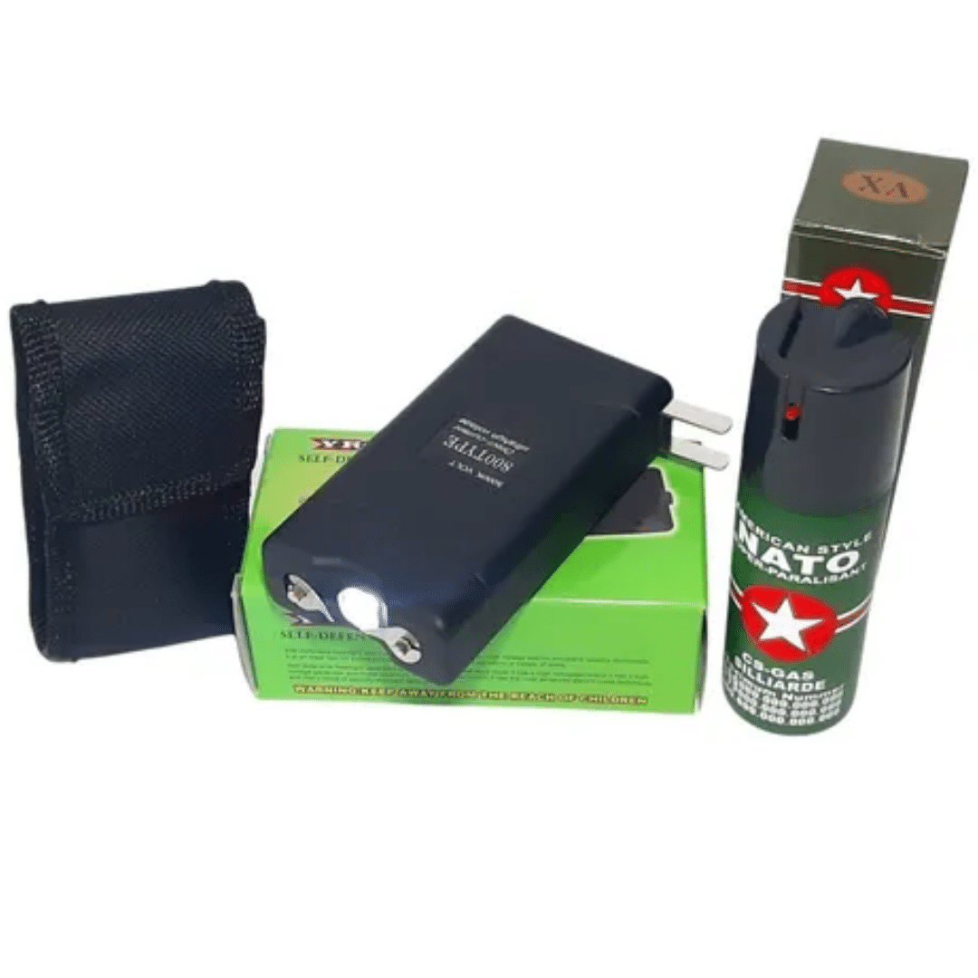 Gas Pimienta + Taser Linterna Promo Comb