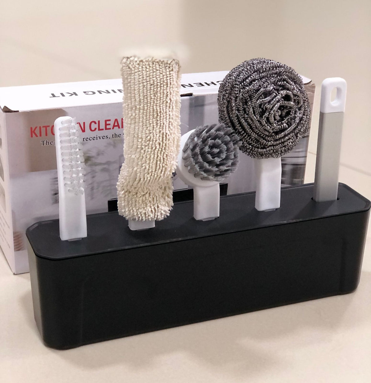 Kit de limpieza para cocina con soporte