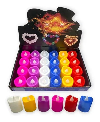 Veladoras led caja x 24