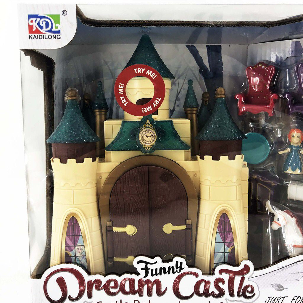 Divertido castillo de ensueño con acceso
