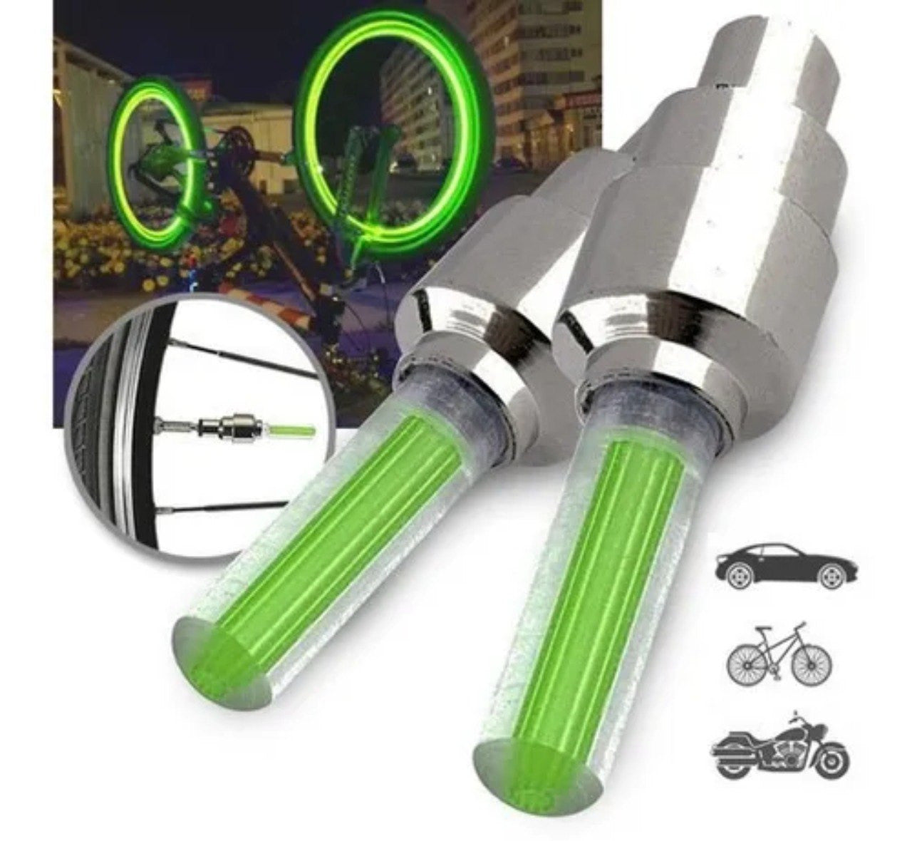 COMBOx4 Luz Bicicleta Led Llanta Neón