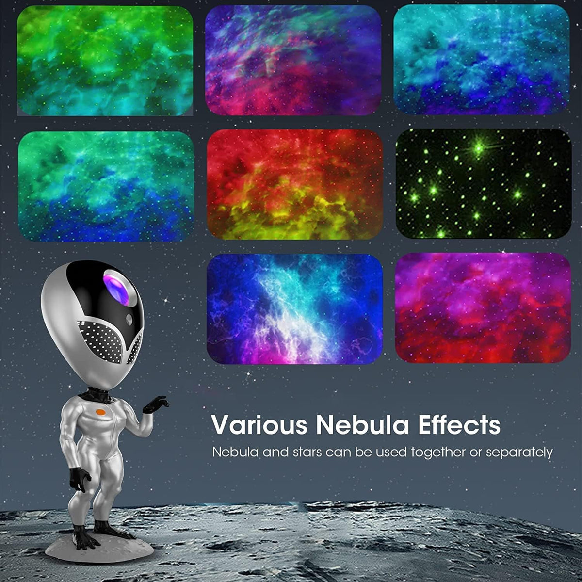 ✨Lampara Alien Proyector De Galaxia Con
