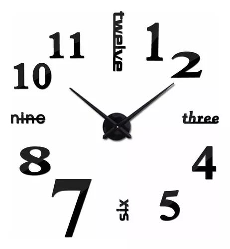 Reloj de pared adhesivo