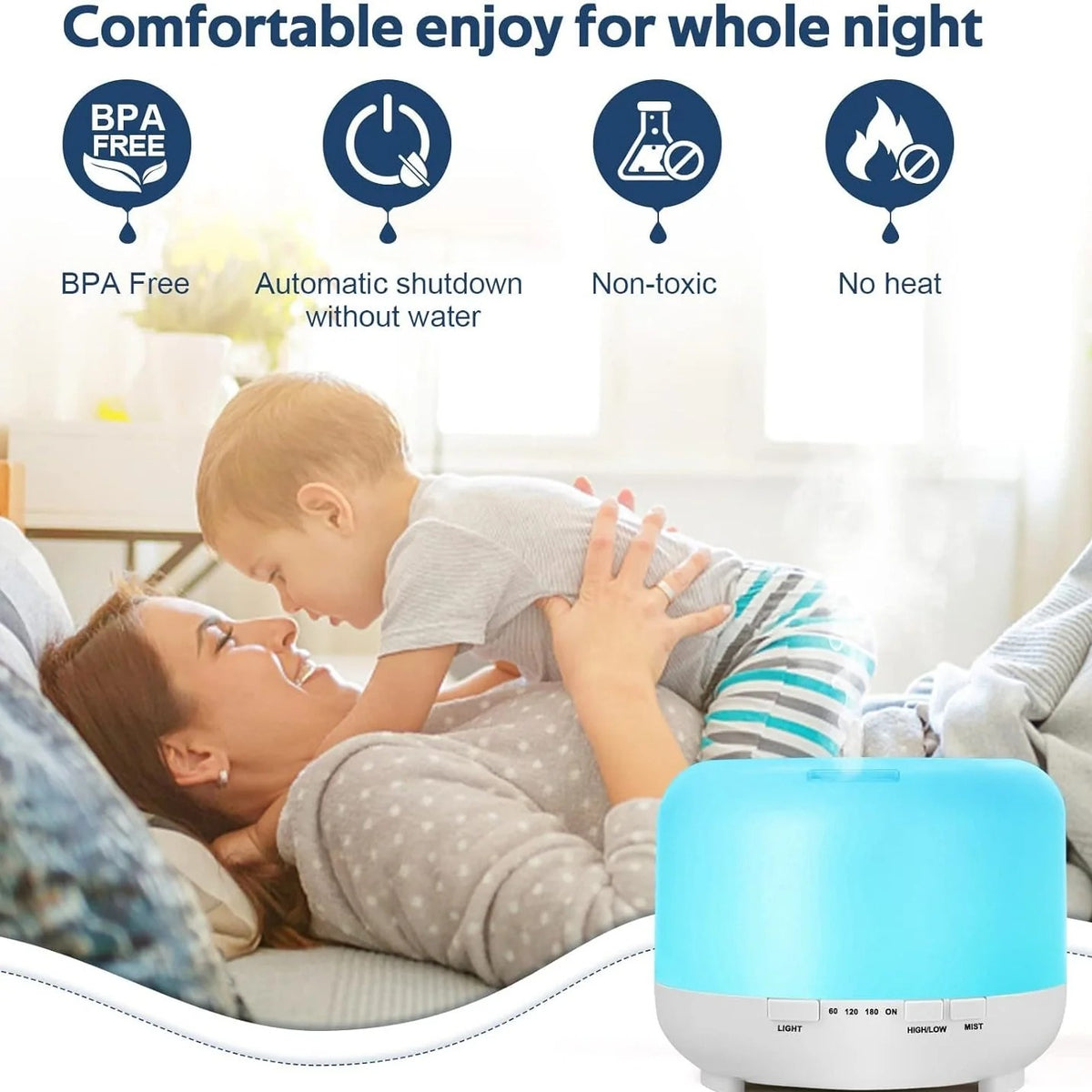 Humidificador Cronoterapia Led