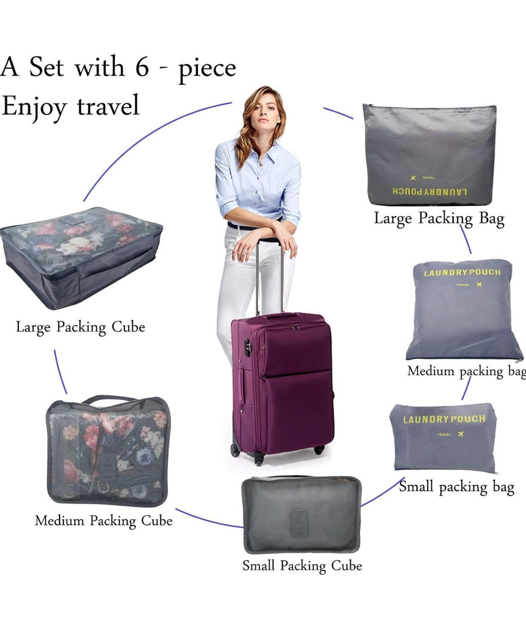 Bolsas organizadoras viajeras x6