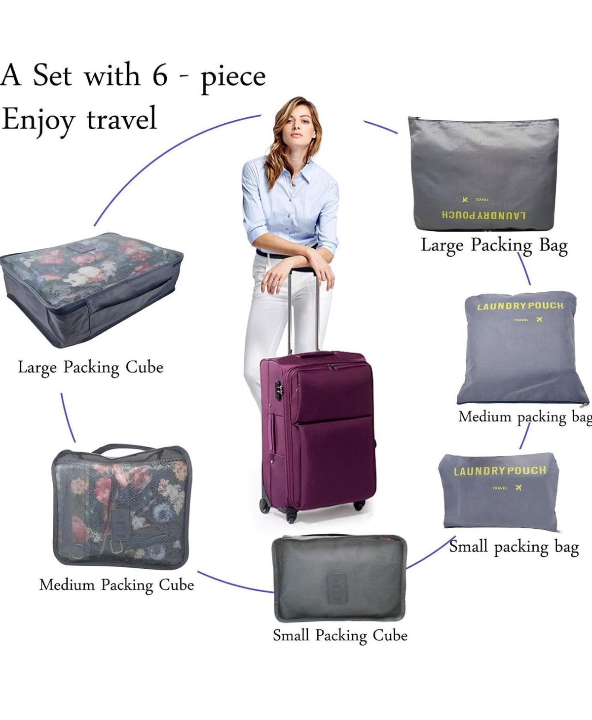 Bolsas organizadoras viajeras x6