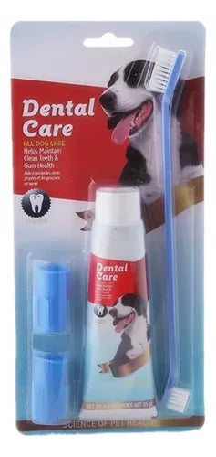 Kit De Crema Dental y cepillo para perro