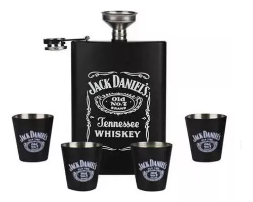 Set de Licorera Copas y Embudo Jack Dani