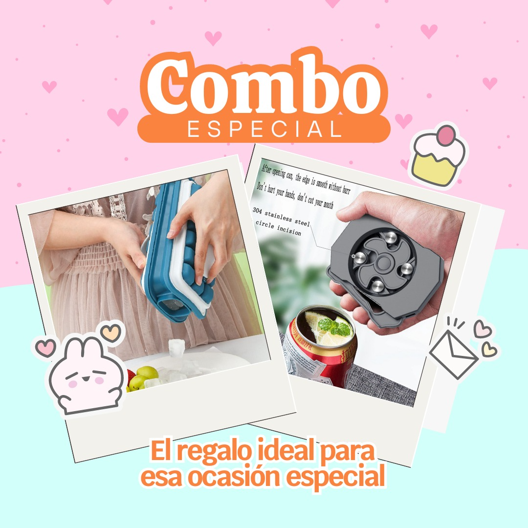 COMBO HIELERA ICE CUBE + ABRELATA