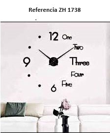 Reloj de pared adhesivo
