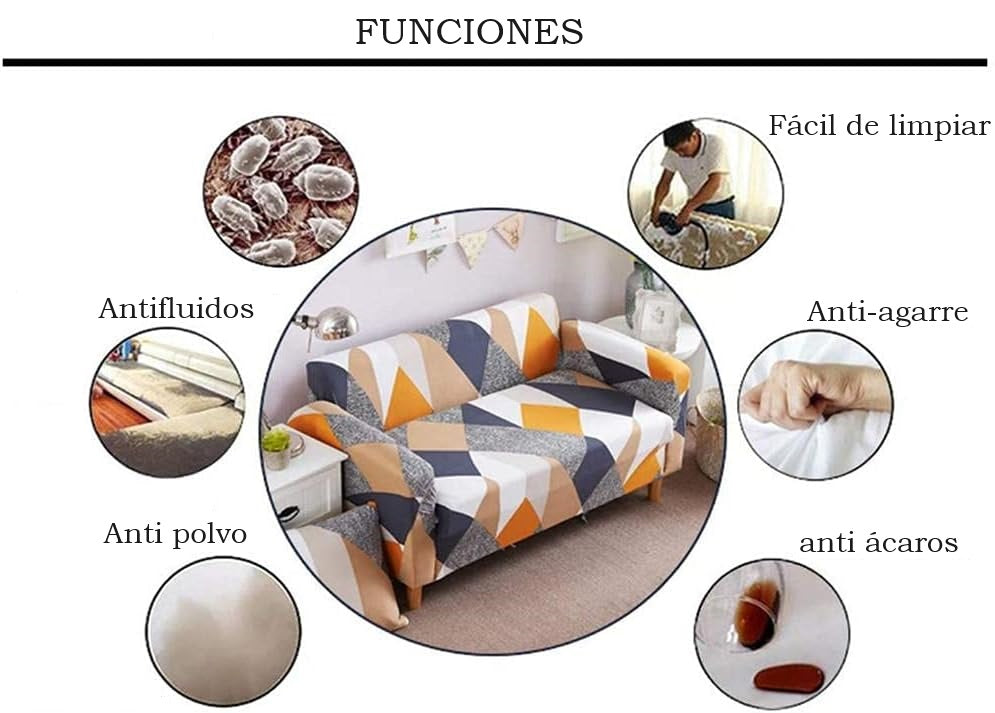 Funda Sofa 3 Puestos ajustable + obsequi