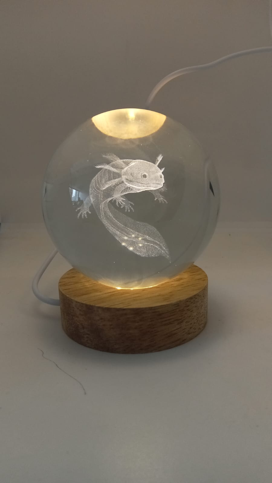 lampara esfera cristal 3D