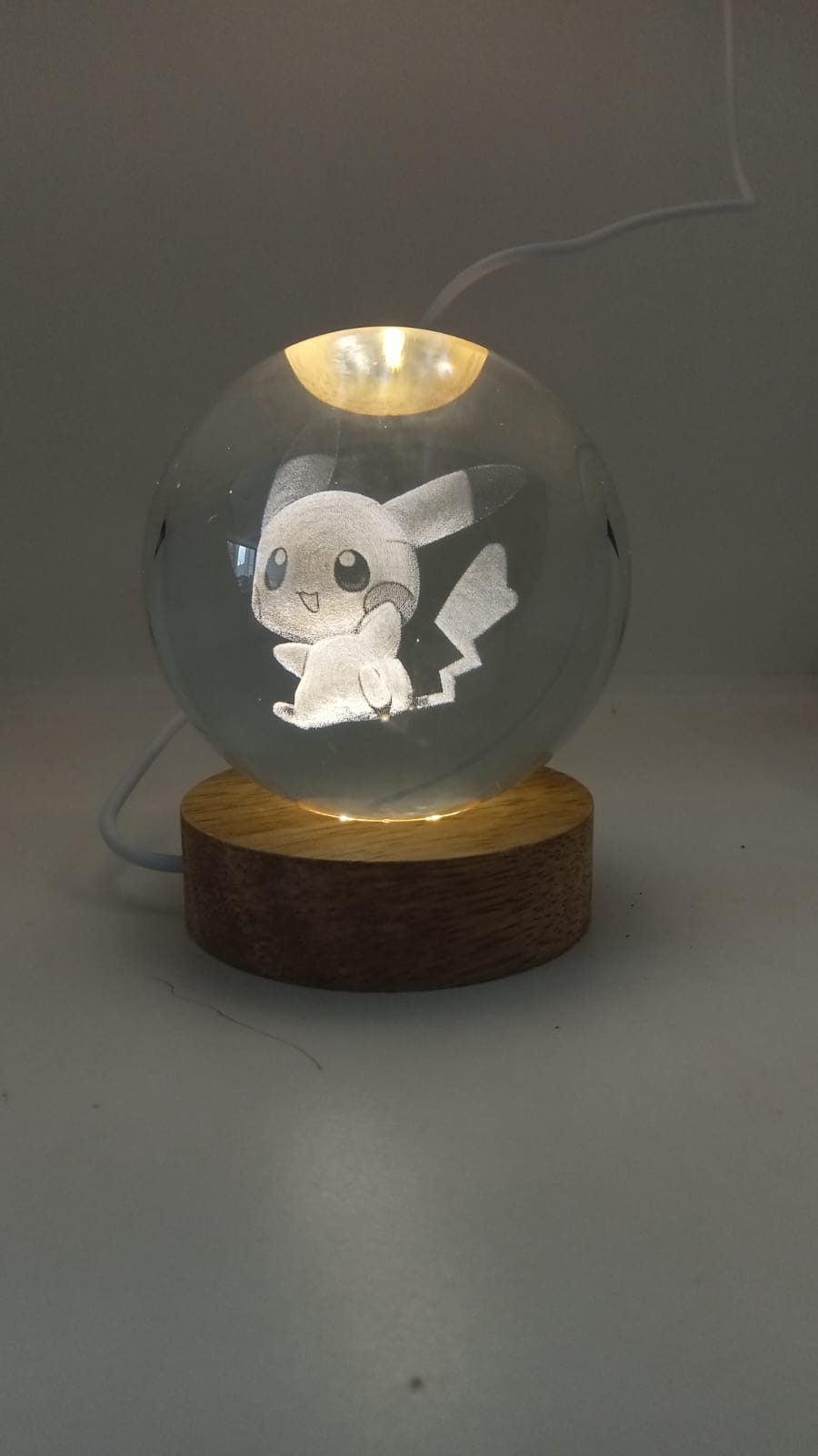 lampara esfera cristal 3D