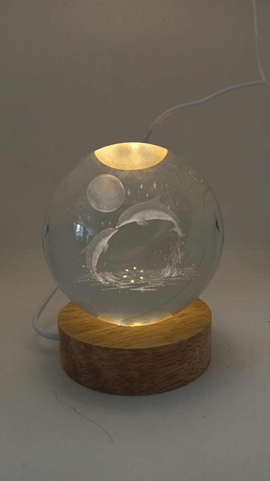 lampara esfera cristal 3D