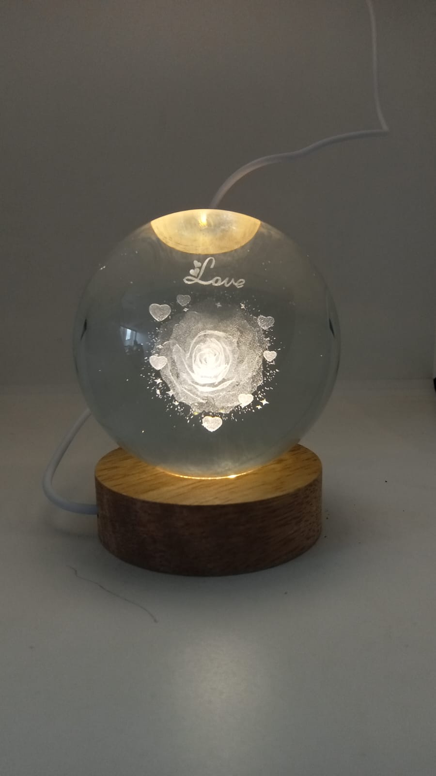 lampara esfera cristal 3D