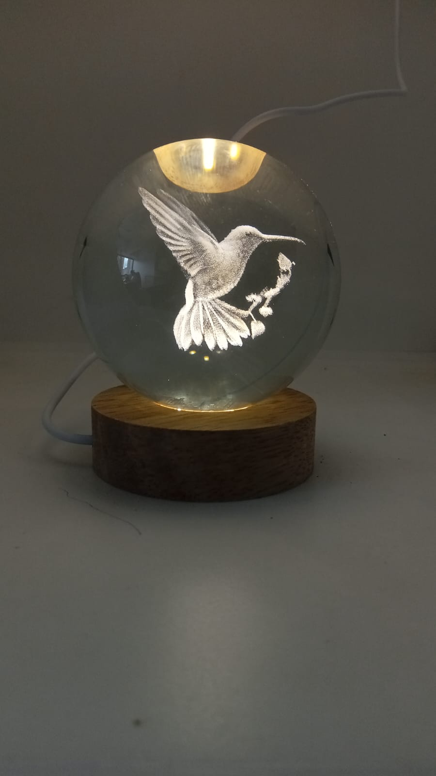 lampara esfera cristal 3D