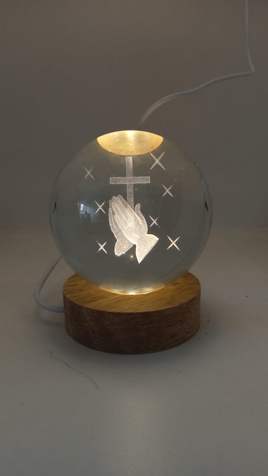 lampara esfera cristal 3D