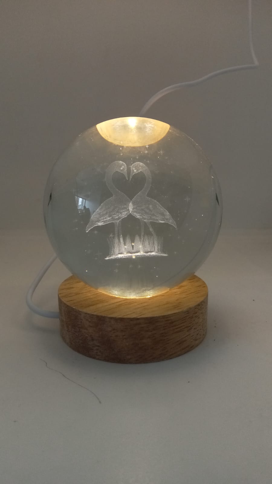 lampara esfera cristal 3D
