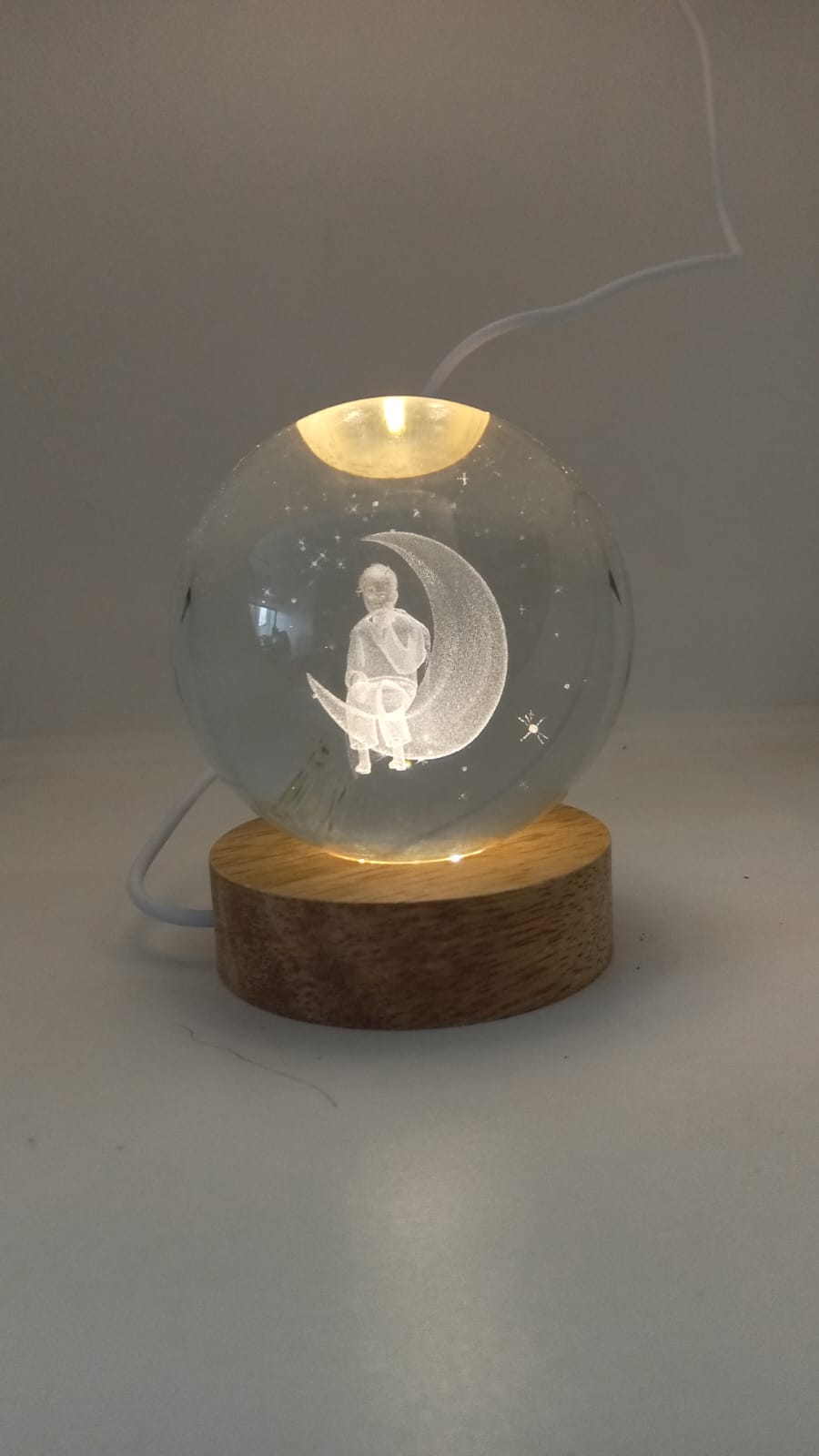 lampara esfera cristal 3D