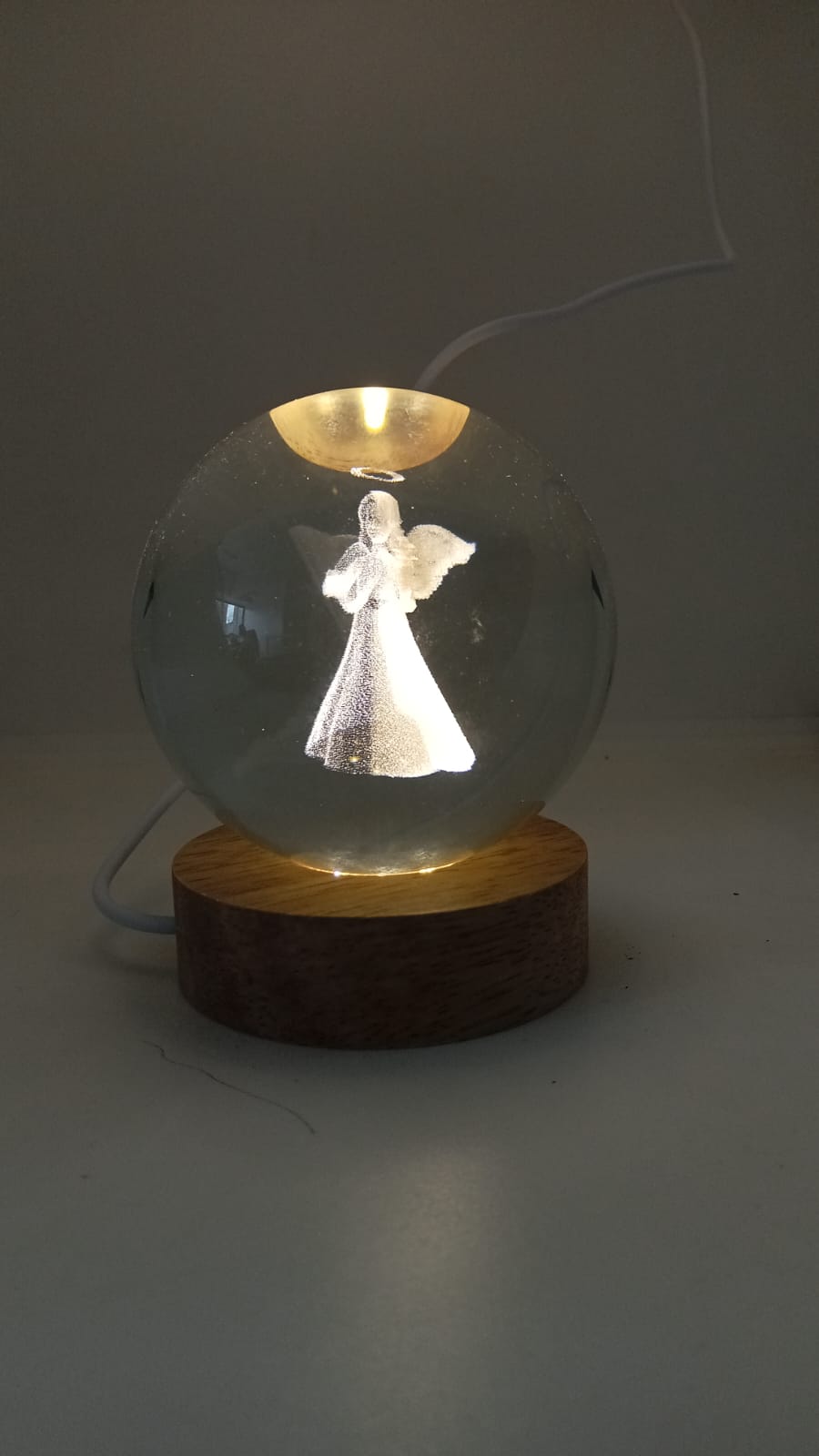 lampara esfera cristal 3D