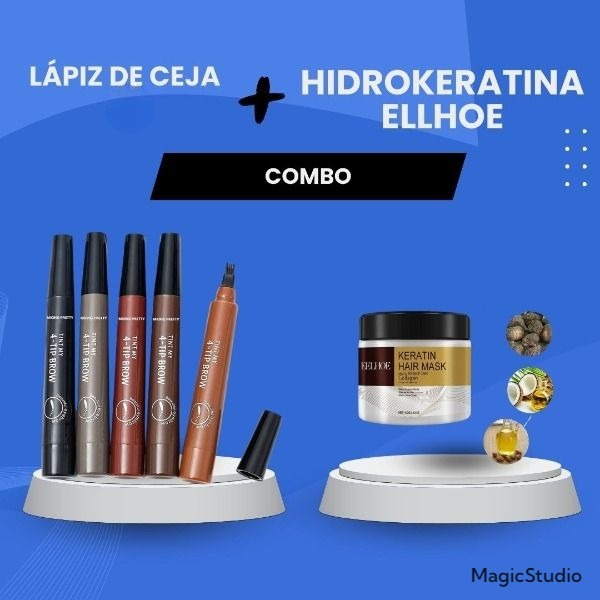 COMBO LAPIZ DE CEJA  Y HIDROKERATINA 250