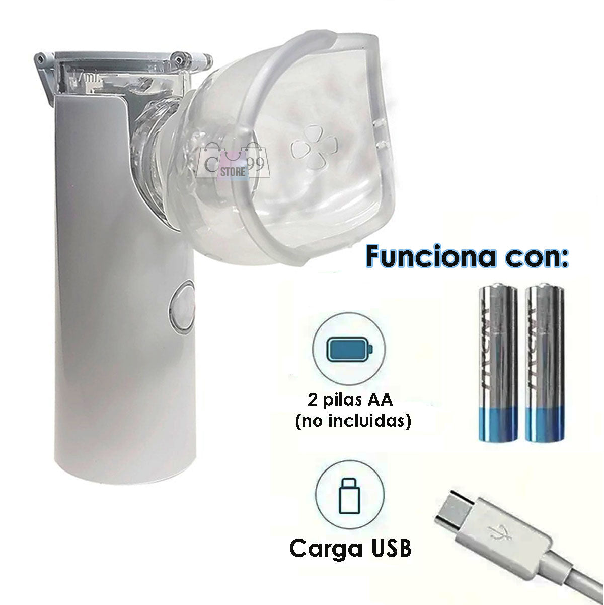 Inhalador O Nebulizador Recargable USB