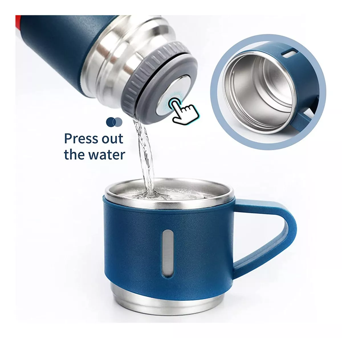 Termo Vacuun Con 3 Tazas