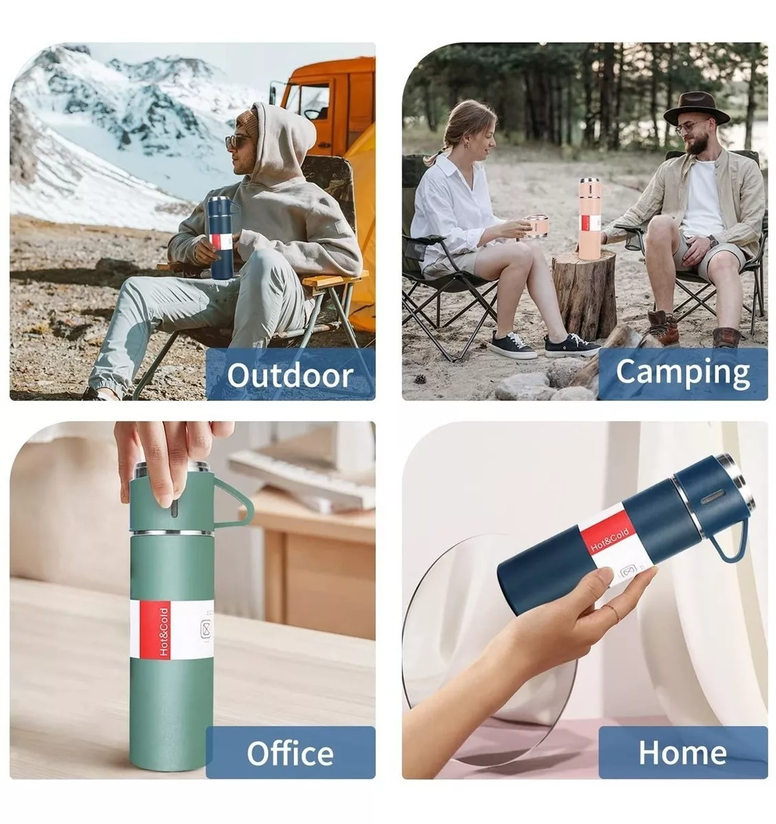 Termo Vacuun Con 3 Tazas
