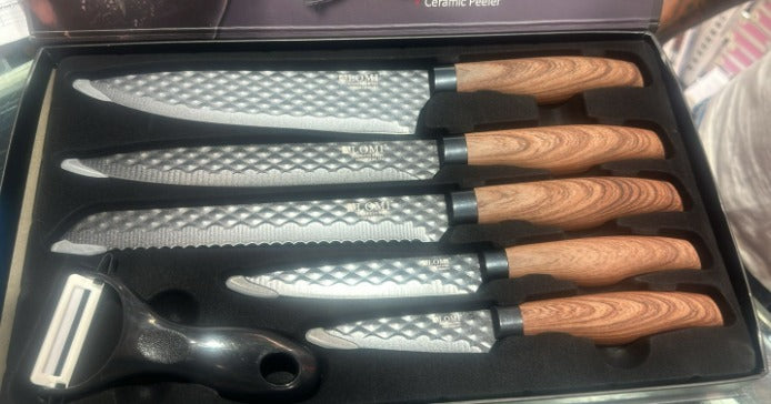Juego de 6 cuchillos de chef profesional