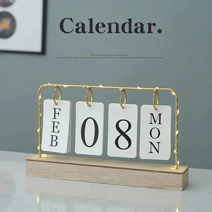 Calendario De Escritorio Con Luces LED