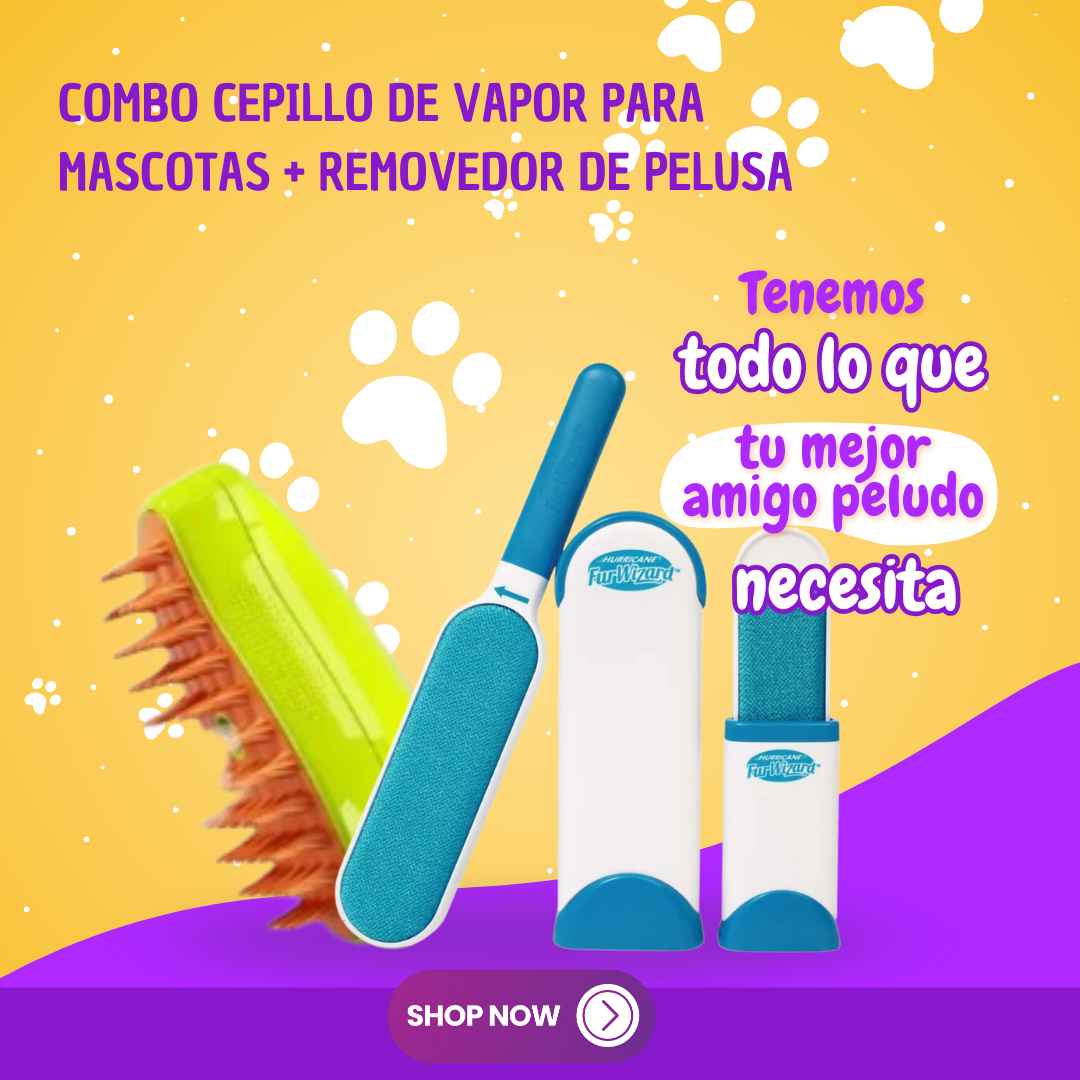 COMBO Cep. vapor de mascotas+ removedor