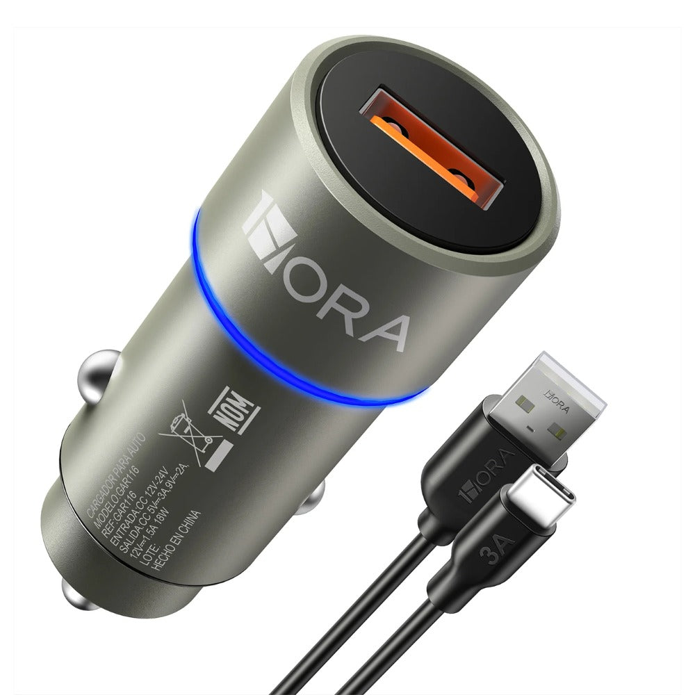 Cargador Para Carro Usb + Cable gar116