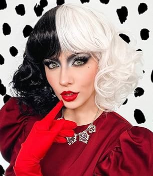 PELUCA CRUELLA HALLOWEEN