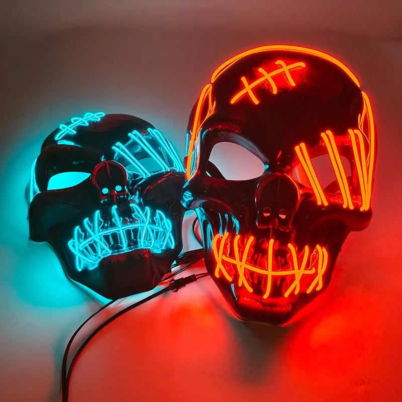 MASCARA CALAVERA LED HALLOWEEN