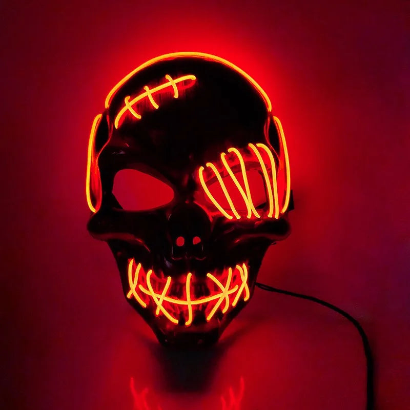 MASCARA CALAVERA LED HALLOWEEN