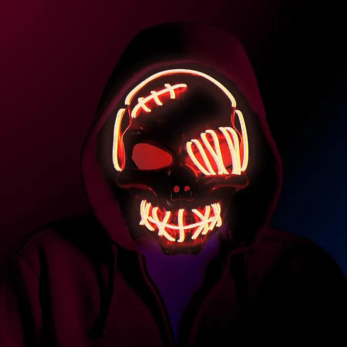 MASCARA CALAVERA LED HALLOWEEN