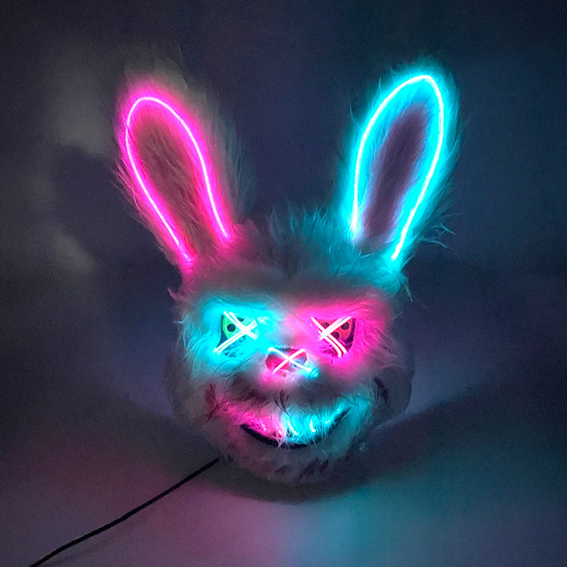 MASCARA CONEJO LED HALLOWEEN