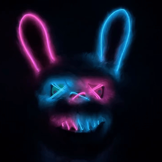 MASCARA CONEJO LED HALLOWEEN