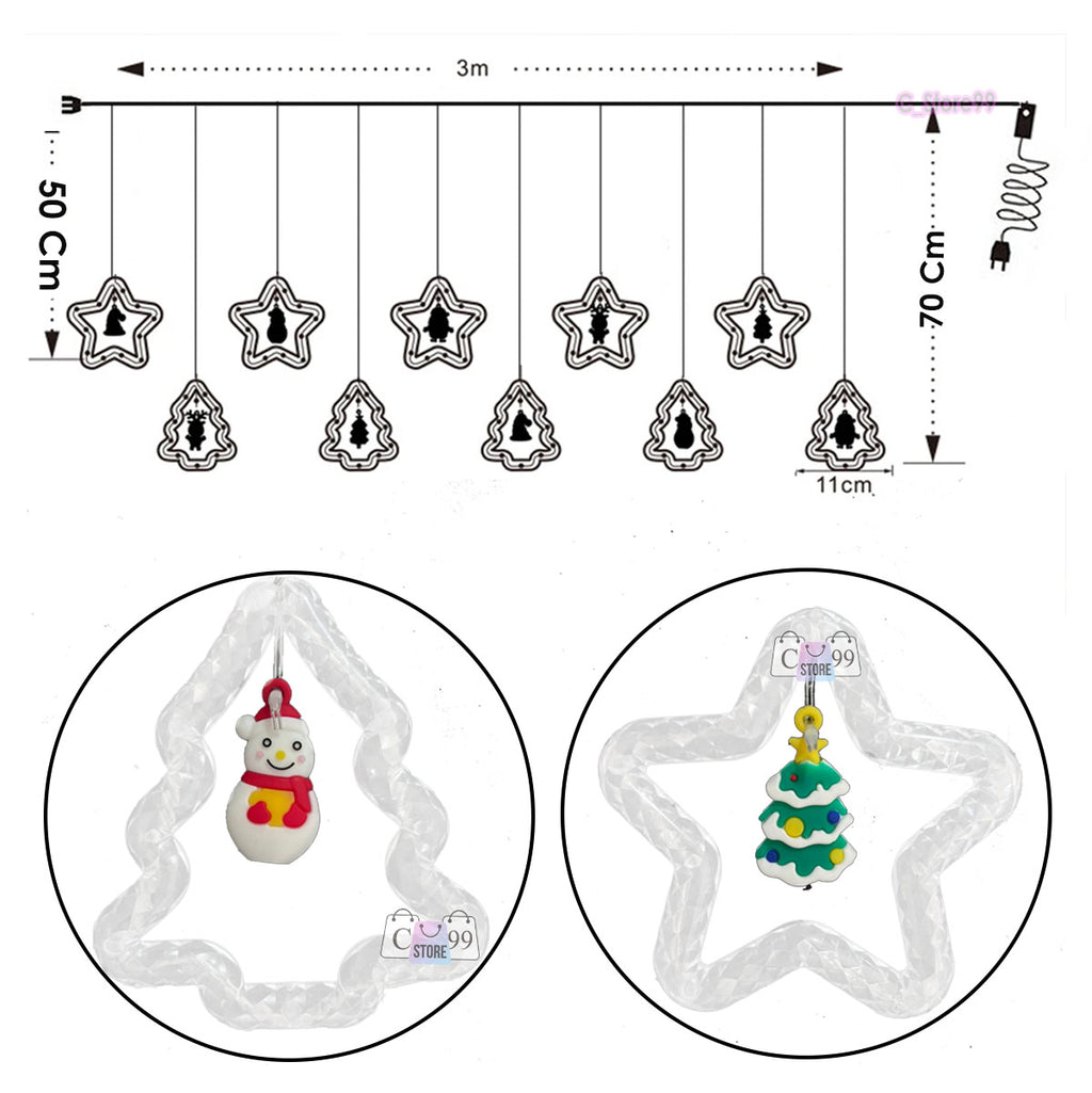 Luces Navideñas Estrella y Árbol Figuras