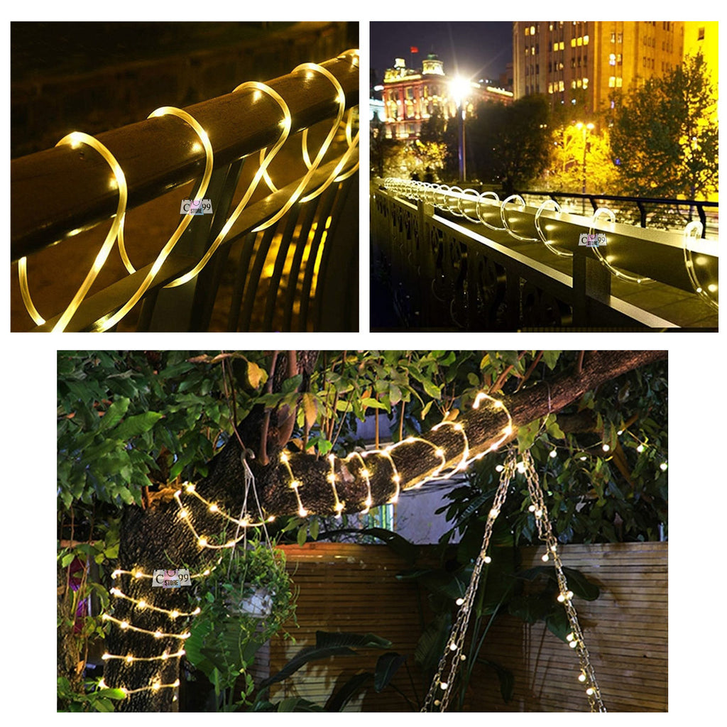Manguera Solar Luces De Navidad 20m