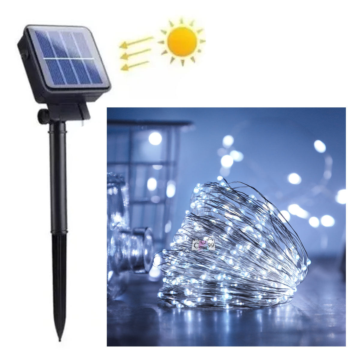 Luces Lineales Con Panel Solar 200
