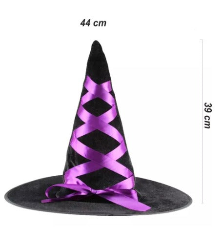 Sombrero de bruja con cintas