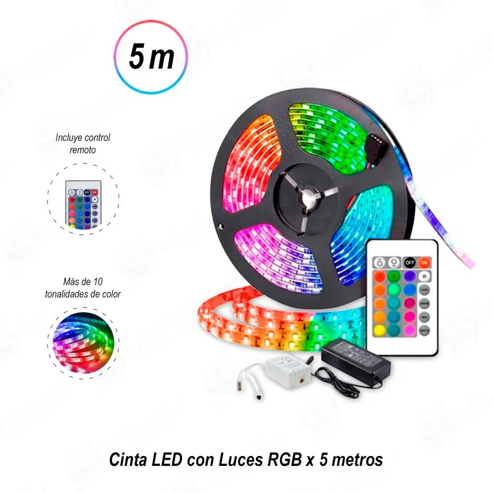 Cinta Led De 5 Metros De 12 V